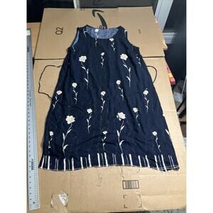 Dress Excellent Women’s Navy Blue Floral Sheath Dress, Size Large, Women's Dress